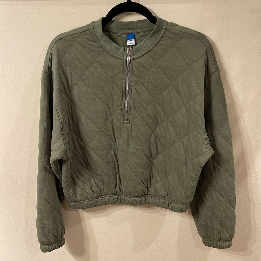 Old navy 3/4 zip crewneck